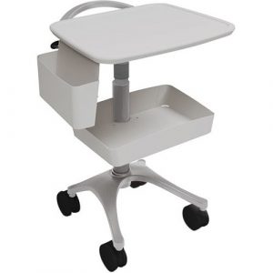 Anthro Zido EKG Cart Package - 130 lb Capacity - 4 Casters - 4" Caster Size - Medium Density Fiberboard (MDF), Cast Metal - 40" Height - Steel - BZD03CG/CG4