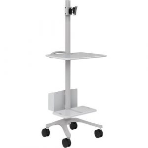 Anthro Zido Computer Cart Package - 118 lb Capacity - 4 Casters - 4" Caster Size - Medium Density Fiberboard (MDF), Cast Metal - 25" Width x 24.50" - BZD06CG/CG4
