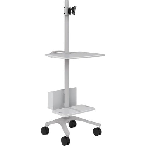 Anthro Zido Computer Cart Package - 118 lb Capacity - 4 Casters - 4" Caster Size - Medium Density Fiberboard (MDF), Cast Metal - 25" Width x 24.50" - BZD06CG/CG4