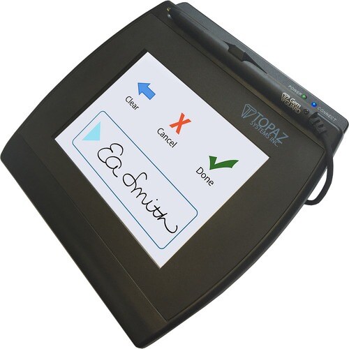 Topaz SigGemColor T-LBK57GC-BTB1-R Signature Pad - LCD - Active Pen LCD - 640 x 480 T-LBK57GC-BTB1-R - T-LBK57GC-BTB1-R