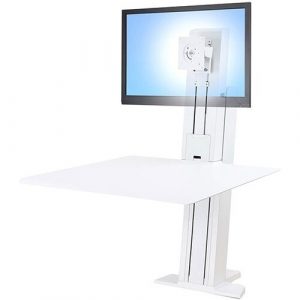Ergotron WorkFit-SR Desk Mount for Monitor, Keyboard - White - 1 Display(s) Supported - 24" Screen Support - 16 lb Load Capacity - 100 x 100, 75 x - 33-415-062