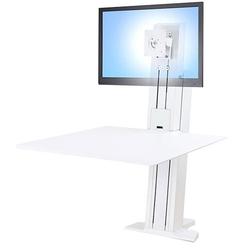 Ergotron WorkFit-SR Desk Mount for Monitor, Keyboard - White - 1 Display(s) Supported - 24" Screen Support - 16 lb Load Capacity - 100 x 100, 75 x - 33-415-062