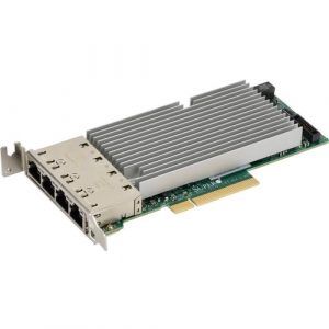 Supermicro 10Gigabit Ethernet Card - PCI Express 3.0 x8 - 4 Port(s) - 4 - Twisted Pair - 10GBase-T AOC-STG-I4T-O - AOC-STG-I4T-O