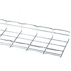 Black Box Basket Tray Section - 2"H x 10'L x 8"W, Steel, 3-Pack - Cable Tray - 10 ft Length - Steel - 3 Pack - TAA Compliant - RM783-3PK