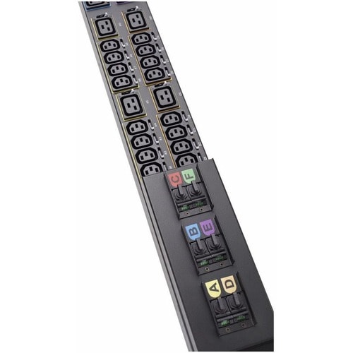 Eaton fuse disconnect rack PDU, 0U, Hardwired input, 17.3 kW max, 230/400V, 24A, Hardwired, Three-phase, Outlets: (48) C13 Outlet grip, (12) C19 Outlet grip - Hardwired - 48 - EMI355-HW - Image 2