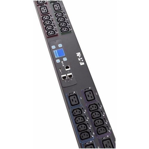 Eaton fuse disconnect rack PDU, 0U, Hardwired input, 17.3 kW max, 230/400V, 24A, Hardwired, Three-phase, Outlets: (48) C13 Outlet grip, (12) C19 Outlet grip - Hardwired - 48 - EMI355-HW - Image 3