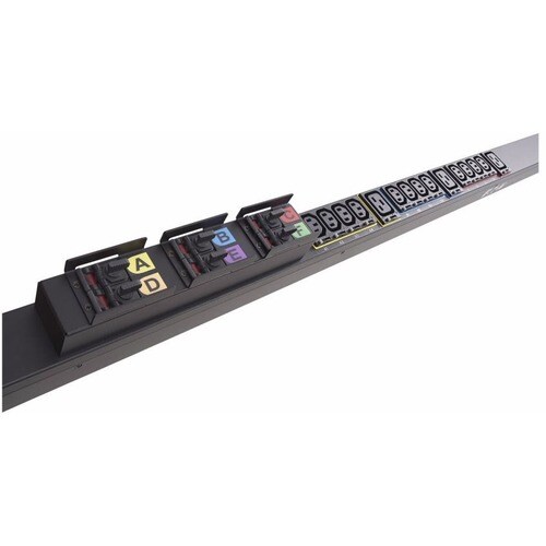 Eaton fuse disconnect rack PDU, 0U, Hardwired input, 17.3 kW max, 230/400V, 24A, Hardwired, Three-phase, Outlets: (48) C13 Outlet grip, (12) C19 Outlet grip - Hardwired - 48 - EMI355-HW - Image 6