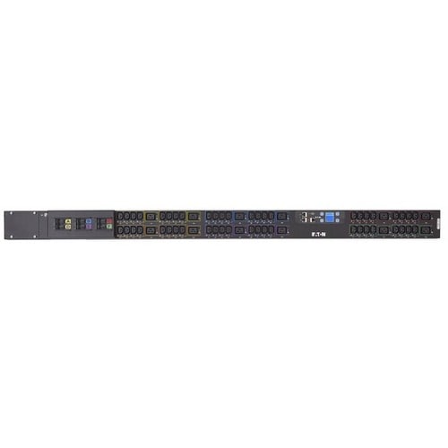 Eaton fuse disconnect rack PDU, 0U, Hardwired input, 17.3 kW max, 230/400V, 24A, Hardwired, Three-phase, Outlets: (48) C13 Outlet grip, (12) C19 Outlet grip - Hardwired - 48 - EMI355-HW