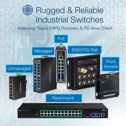 12PORT HARDENED INDUSTRIAL GB POE+ LAYER 2+ MANAGED DIN-RAIL SW - TI-PG1284I - Image 12