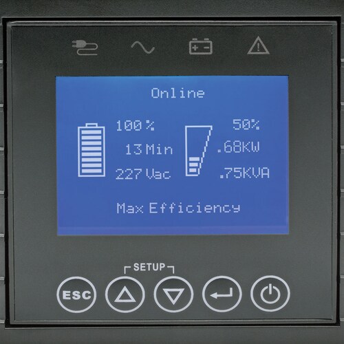 1000VA UPS SMART ONLINE 900W 208/230V LCD USB DB9 2URM - SUINT1000LCD2U - Image 4