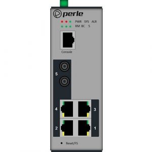 Perle IDS-305F-CSS40U - Industrial Managed Ethernet Switch - 5 Ports - Manageable - Fast Ethernet, Gigabit Ethernet - 10/100/1000Base-T, 100Base-BX - 2 Layer Supported - Twisted Pair, Optical - 7012510