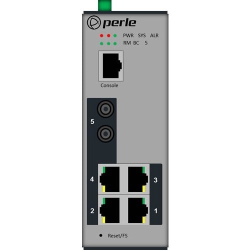 Perle IDS-205F-CSS20D-XT - Industrial Managed Ethernet Switch - 5 Ports - Manageable - Fast Ethernet, Gigabit Ethernet - 10/100/1000Base-T, 100Base-BX - 2 Layer Supported - Twisted Pair, Optical - 7012320