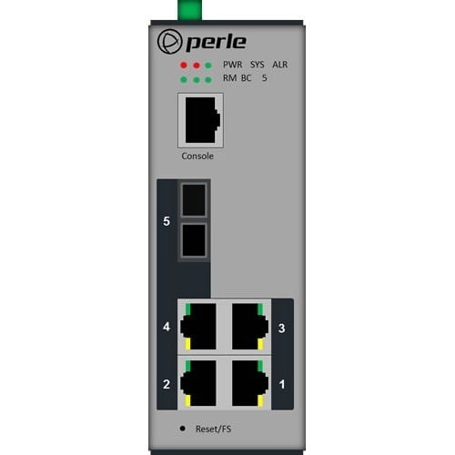 Perle IDS-305G-CSD10-XT - Industrial Managed Ethernet Switch - 5 Ports - Manageable - Gigabit Ethernet - 10/100/1000Base-T, 1000Base-LX/LH - 2 Layer Supported - Twisted Pair, Optical Fiber - - 7013210