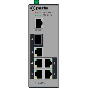 Perle IDS-305 - Industrial Managed Ethernet Switch - 5 Ports - Manageable - Gigabit Ethernet - 10/100/1000Base-T - 2 Layer Supported - Twisted Pair - Panel-mountable, Wall Mountable, - 7013280