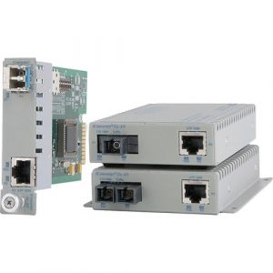 Omnitron Systems 1000BASE-T to 1000BASE-SX/LX Managed Media Converter - 1 x Network (RJ-45) - 2 x LC Ports - DuplexLC Port - Multi-mode - 0 mil Fiber - - 8506N-0-FW
