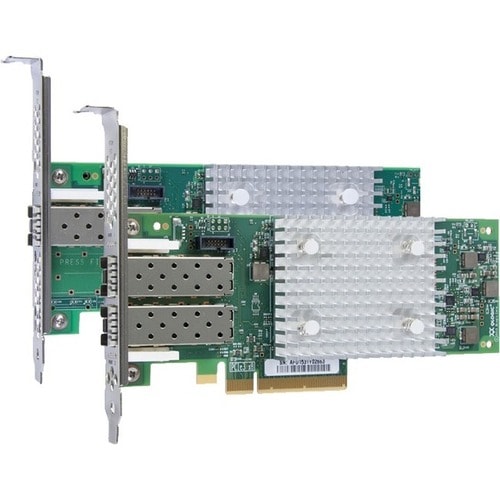 Lenovo QLogic 16Gb Enhanced Gen5 FC Dual-port HBA - PCI Express 3.0 x8 - 16 Gbit/s - 2 x Total Fibre Channel Port(s) - SFP+ - Plug-in Card - 01CV760