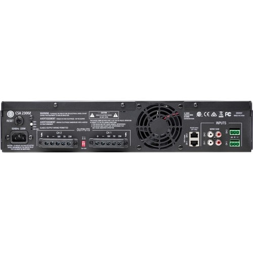 JBL Commercial 2300Z Amplifier - 600 W RMS - 2 Channel - Black - 0.5% THD - 20 Hz to 20 kHz - 220 W - Ethernet NCSA2300Z-0-US - NCSA2300Z-0-US - Image 4
