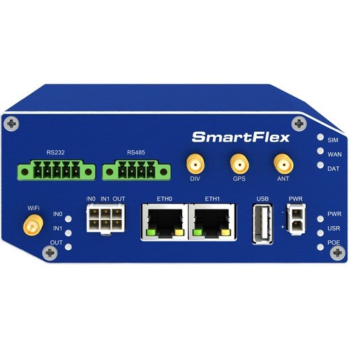 B+B SmartWorx SmartFlex SR305 Cellular Modem/Wireless Router - 4G - LTE - 2 x Network Port - USB - Fast Ethernet - VPN Supported - Rail-mountable, Desktop - SR30500010