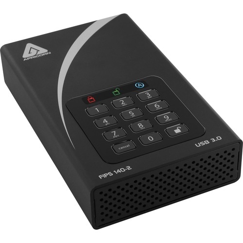 Apricorn Aegis Padlock DT FIPS ADT-3PL256F-10TB 10 TB Desktop Hard Drive - 3.5" External - Black - TAA Compliant - Desktop PC Device Supported - USB 3.0 - - ADT-3PL256F-10TB - Image 4