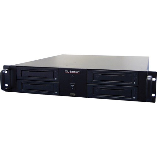 CRU RAX RAX425DC-SJ Drive Enclosure - eSATA Host Interface - 2U Rack-mountable - Black - 4 x HDD Supported - 4 x Total Bay - 4 x 3.5" - 41210-0499-0000