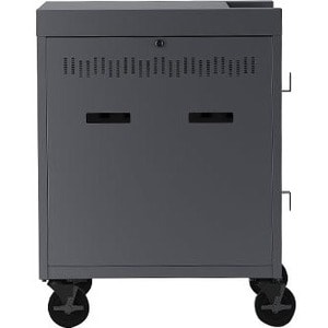Bretford CUBE Cart - 1 Shelf - 4 Casters - Steel - 30" Width x 26.50" Depth x 37.50" Height - Charcoal - For 16 Devices TVC16PAC-CK - TVC16PAC-CK - Image 2