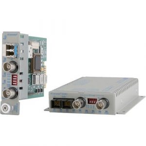 Omnitron Systems T3/E3 Managed Media Converter - 1 x LC Ports - DuplexLC Port - Multi-mode - 0.1 mil Fiber - 5 km - AC Adapter - Standalone, - 8746-0-D