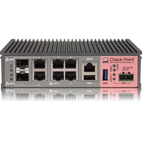 Check Point 1200R Network Security/Firewall Appliance - 6 Port - 10/100/1000Base-T - Gigabit Ethernet - 4 x RJ-45 - 1 Total Expansion Slots - Rack-mountable, DIN Rail Mountable - CPAP-SG1200R-NGFW-LCM