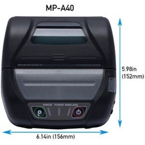 203DPI MP-A40 MOBILE PRINTER BLUETOOTH 100MM/SEC 112MM/80MM - MP-A40-BT-00A - Image 3