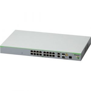 16PORT 10/100TX POE+ SWITCH W/ 2 GIGABIT/SFP COMBO UPLINKS ONE - AT-FS980M/18PS-10