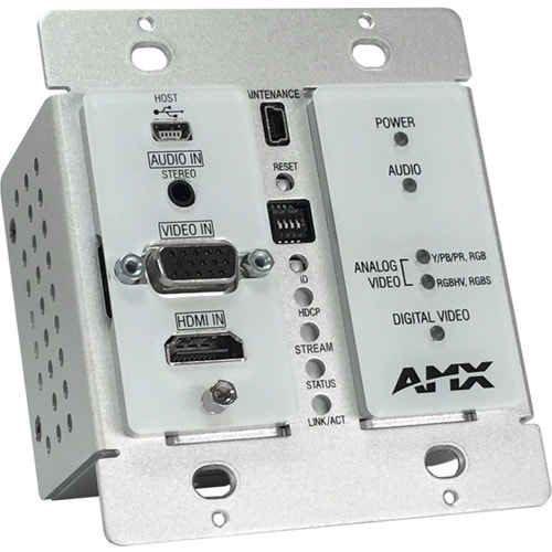 AMX NMX-ENC-N1115-WP KVM Extender - 1 Computer(s) - WUXGA - 1920 x 1200 Maximum Video Resolution x Network (RJ-45) - 2 x USB - 1 x HDMI - - FGN1115-WP-WH - Image 3