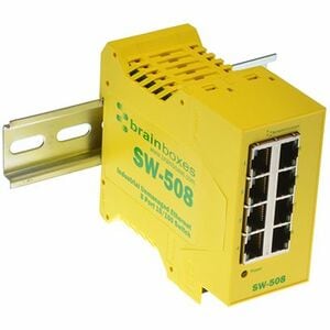 Brainboxes INDUSTRIAL ENET 8PORT SWITCH PK OF 50UNITS 1CD 1MANUAL SW-508-X50M