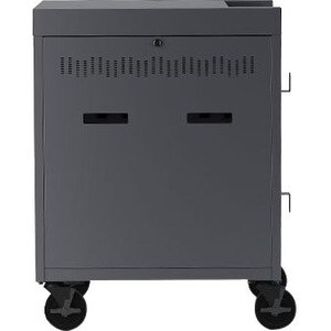Bretford CUBE Cart - 1 Shelf - Push Handle - 4 Casters - Steel, Polypropylene - 30" Width x 26.50" Depth x 37.50" Height - Black Pumice - - TVC16PAC-BP - Image 2