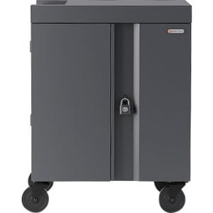Bretford CUBE Cart - 1 Shelf - Push Handle - 4 Casters - Steel, Polypropylene - 30" Width x 26.50" Depth x 37.50" Height - Black Pumice - - TVC16PAC-BP