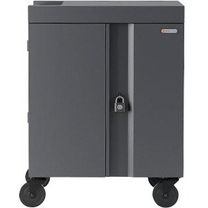 Bretford CUBE Cart - 1 Shelf - Push Handle - 4 Casters - Steel, Polypropylene - 30" Width x 26.50" Depth x 37.50" Height - Concrete - For - TVC16PAC-CT - Image 2