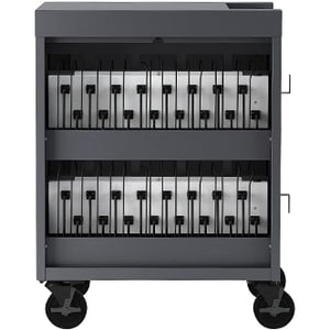 Bretford CUBE Cart - 1 Shelf - Push Handle - 4 Casters - Steel, Polypropylene - 30" Width x 26.50" Depth x 37.50" Height - Concrete - For - TVC16PAC-CT - Image 5