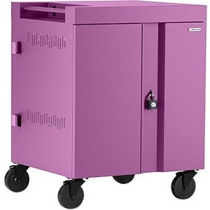 Bretford CUBE Cart - 1 Shelf - Push Handle - 4 Casters - Steel, Polypropylene - 30" Width x 26.50" Depth x 37.50" Height - Orchid - For - TVC16PAC-ORC