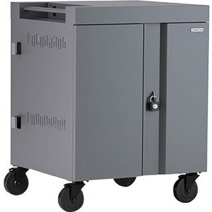 Bretford CUBE Cart - 1 Shelf - Push Handle - 4 Casters - Steel, Polypropylene - 30" Width x 26.50" Depth x 37.50" Height - Platinum - For - TVC16PAC-PM
