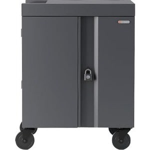 Bretford CUBE Cart - 2 Shelf - Push Handle - 4 Casters - Steel, Polypropylene - 30" Width x 26.50" Depth x 37.50" Height - Black Pumice - - TVC32PAC-BP