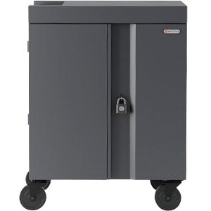Bretford CUBE Cart - 2 Shelf - Push Handle - 4 Casters - Steel, Polypropylene - 30" Width x 26.50" Depth x 37.50" Height - Champagne - For - TVC32PAC-CH - Image 2