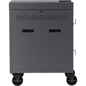 Bretford CUBE Cart - 2 Shelf - Push Handle - 4 Casters - Steel, Polypropylene - 30" Width x 26.50" Depth x 37.50" Height - Champagne - For - TVC32PAC-CH - Image 3