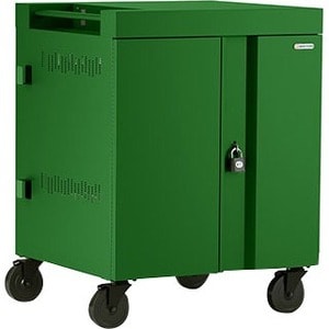 Bretford CUBE Cart - 2 Shelf - Push Handle - 4 Casters - Steel, Polypropylene - 30" Width x 26.50" Depth x 37.50" Height - Grass - For - TVC32PAC-GRA