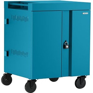 Bretford CUBE Cart - 2 Shelf - Push Handle - 4 Casters - Steel, Polypropylene - 30" Width x 26.50" Depth x 37.50" Height - Pacific Blue - - TVC32PAC-PA
