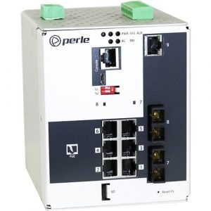 Perle IDS-509F2PP6-C2SD20 - Industrial Managed Power Over Ethernet Switch - 9 Ports - Manageable - Gigabit Ethernet - 10/100/1000Base-T - 2 Layer Supported - Modular - 2 SFP - 7016410