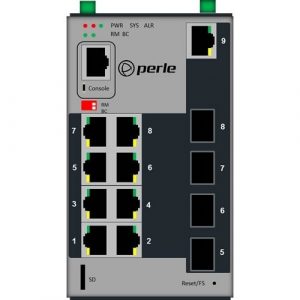 Perle IDS-509CPP - Industrial Managed Ethernet Switch - 5 Ports - Manageable - 2 Layer Supported - Modular - 4 SFP Slots - Optical Fiber, Twisted Pair - - 7017190