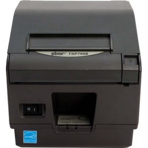 Star Micronics TSP700II Thermal Receipt and Label Printer, Ethernet, CloudPRNT, WLAN, USB, Two Peripheral USB - Cutter, External Power Supply Needed, Gray - Cutter, External Power Supply Needed, - 37966670