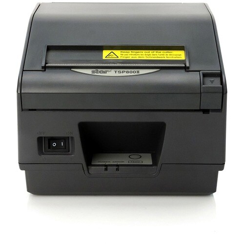 Star Micronics TSP800II Thermal Receipt and Label Printer, Ethernet, CloudPRNT, WLAN, USB, Two Peripheral USB - Cutter, External Power Supply Needed, Gray - Cutter, External Power Supply Needed, - 37966690