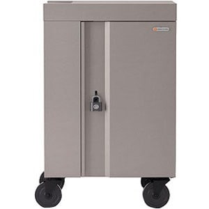 Bretford CUBE Cart Mini - 2 Shelf - Steel - 24" Width x 21" Depth x 37.50" Height - Champagne - For 20 Devices TVCM20PAC-CH