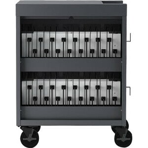 Bretford CUBE Cart Mini - 2 Shelf - 4 Casters - 5" Caster Size - Steel - 24" Width x 21" Depth x 37.50" Height - Pacific Blue - TVCM20PAC-PA - Image 11