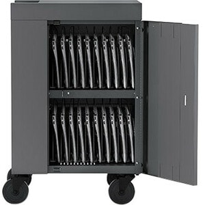 Bretford CUBE Cart Mini - 2 Shelf - 4 Casters - 5" Caster Size - Steel - 24" Width x 21" Depth x 37.50" Height - Pacific Blue - TVCM20PAC-PA - Image 8