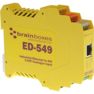 Brainboxes ENET TO 8 ANALOGUE IN -30C +80C 20 OFF WITH 1 MANUAL 1 CD ED-549-X20M